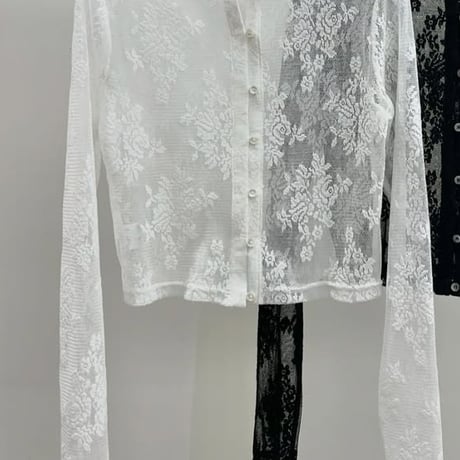 予約販売 Flolal lace blouse