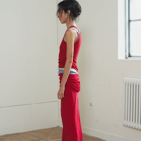 "Verso" Double Layered shirring skirt
