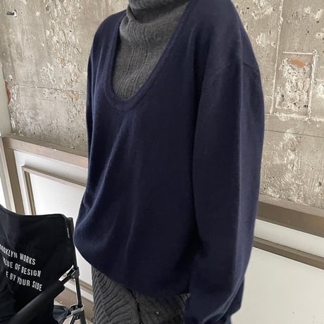 Soft Deep-V Knit Sweater