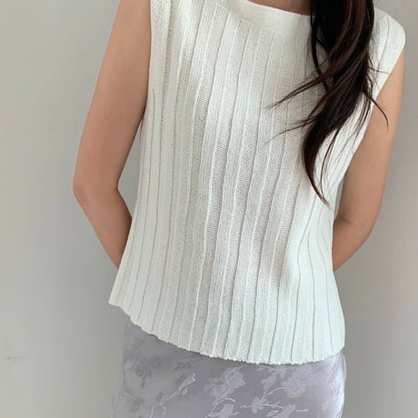 予約販売　Boat Neck summer Knit Top