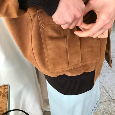 Suede Touch Button-Up Jacket