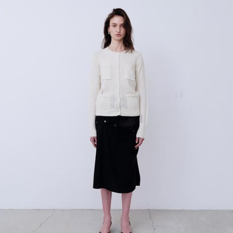 Adjustable Snap-Button Midi Skirt