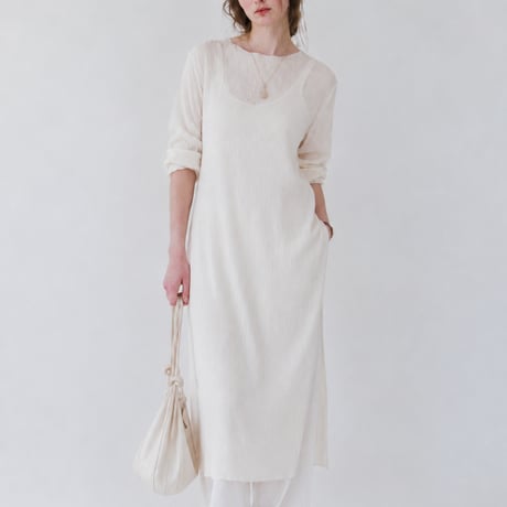 予約販売　Soft Pleated Sheer Dress