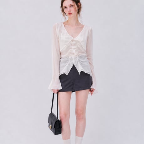 予約販売　Romantic Frill Sailor Collar Blouse