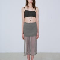 Sheer Overlay Midi Skirt