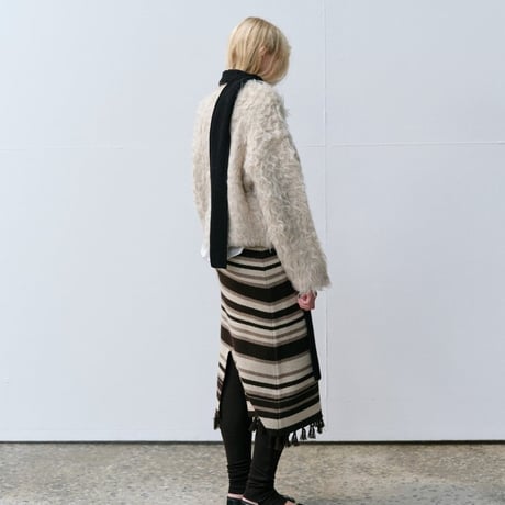 Stripped knit skirt