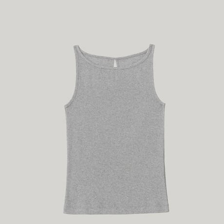Ribbed square neck tank top