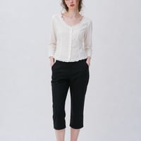 予約販売　Romantic Frill Neck Button Blouse