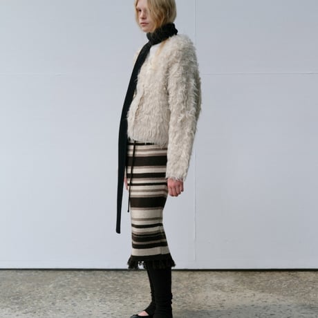 Stripped knit skirt