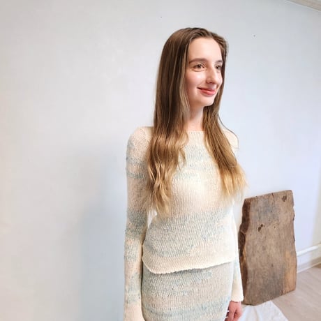 sky whisper summer knit skirt