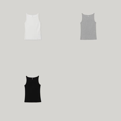 Ribbed square neck tank top