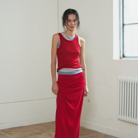 "Verso" Double Layered shirring skirt