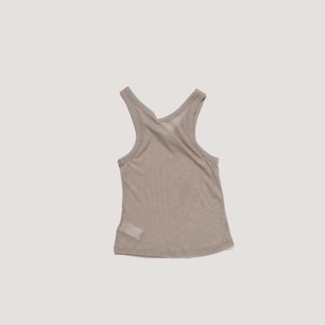 "Verso" Sheer ribbed sleeveless top