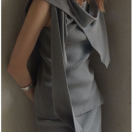 RIbbed  Cotton  Knitted  Shawl  Muffler