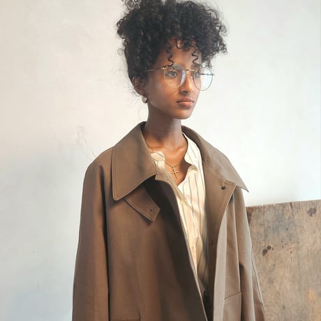 Classic highneck 2way trench coat