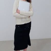 Adjustable Snap-Button Midi Skirt