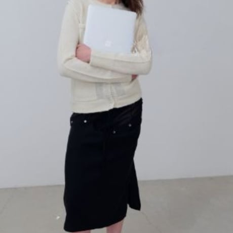 Adjustable Snap-Button Midi Skirt
