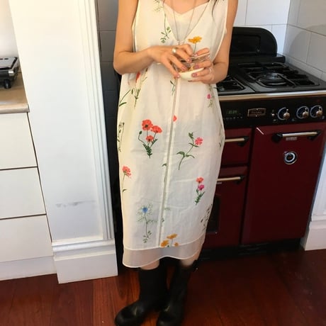 予約販売　Floral Print Sleeveless Dress