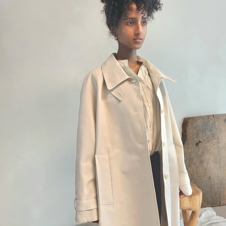 Classic highneck 2way trench coat