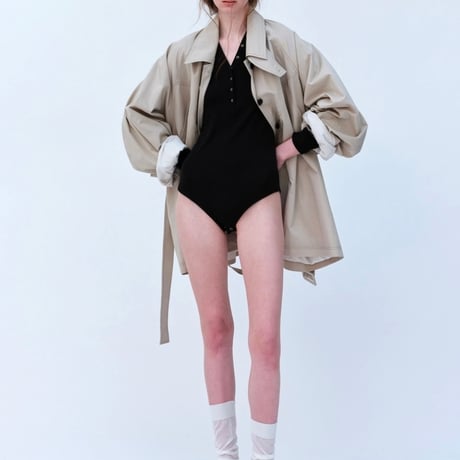 Short-Length Oversized Trench Coat