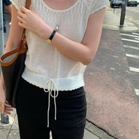 予約販売　Tie Hem Knit Top