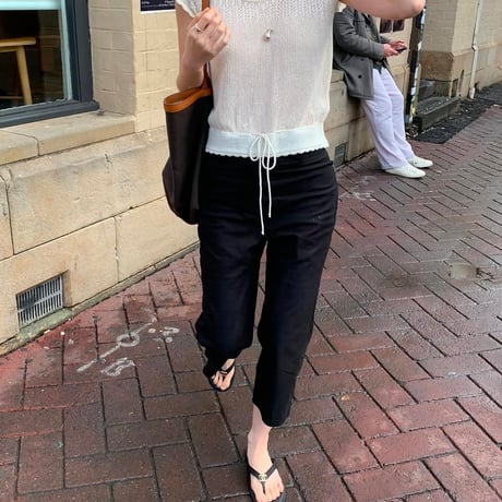 予約販売　Tie Hem Knit Top