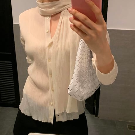 予約販売　Frida pleats cardigan & muffler