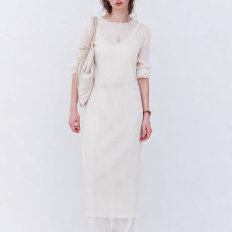 予約販売　Soft Pleated Sheer Dress