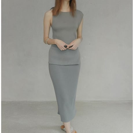 Ribbed Cotton Knitted skirt
