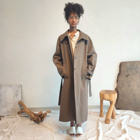 Classic highneck 2way trench coat