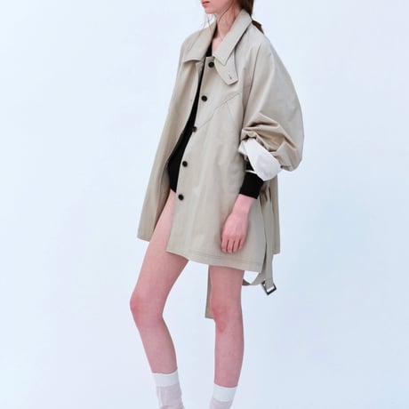 Short-Length Oversized Trench Coat