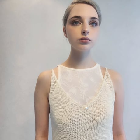 sheer floral lace tank top