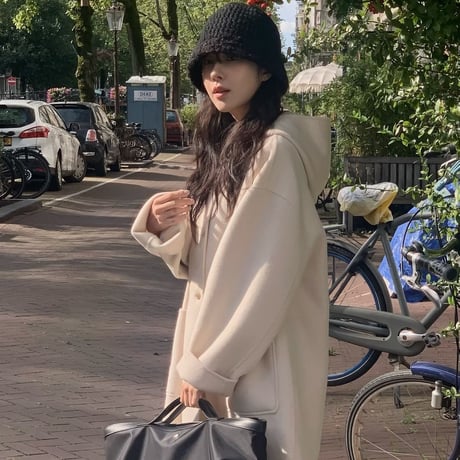Cashmere Hooded Wool Coat
