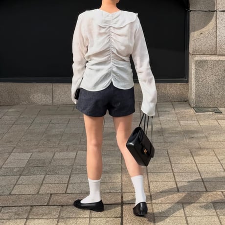 予約販売　Romantic Frill Sailor Collar Blouse