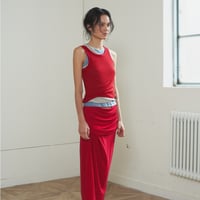 "Verso" Double Layered shirring skirt