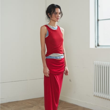 "Verso" Double Layered shirring skirt