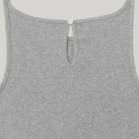 Ribbed square neck tank top