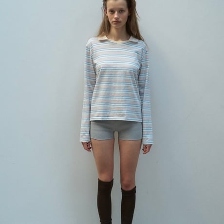 Pastel Wave Stripe Knit Polo