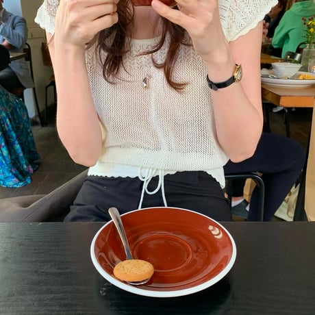 予約販売　Tie Hem Knit Top
