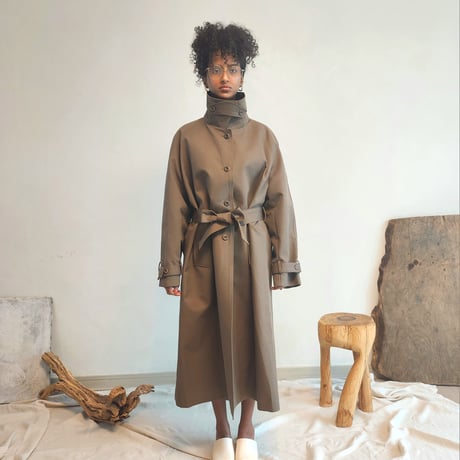 Classic highneck 2way trench coat