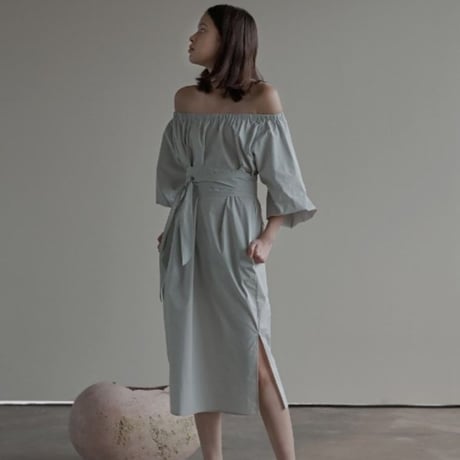 Puff sleeve 2way onepiece