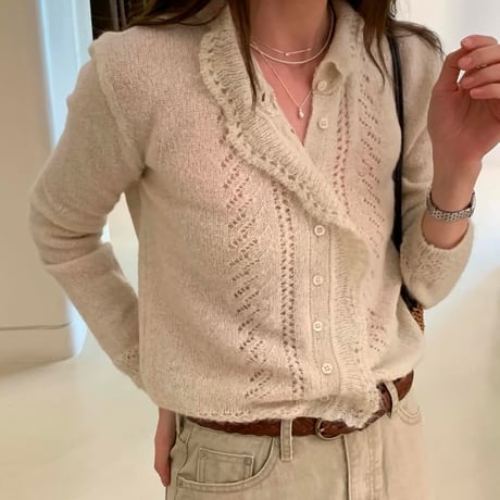 Lace Detail Knit Cardigan