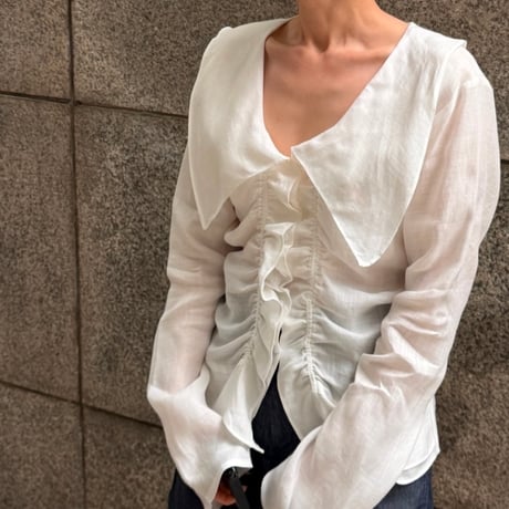 予約販売　Romantic Frill Sailor Collar Blouse