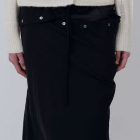 Adjustable Snap-Button Midi Skirt