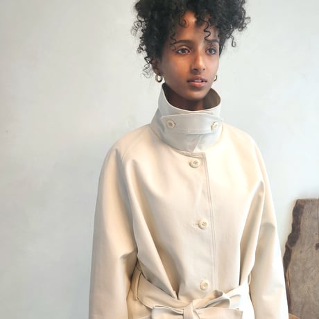 Classic highneck 2way trench coat