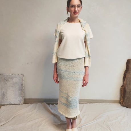 sky whisper summer knit skirt