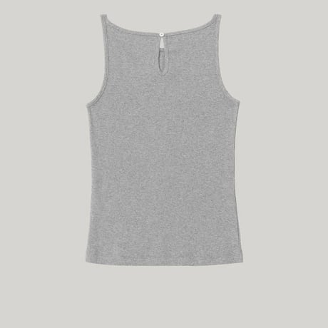 Ribbed square neck tank top