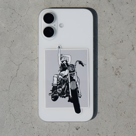 "Harley×Lady" sticker (Gray)