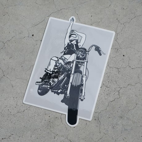 "Harley×Lady" sticker (Gray)