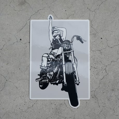"Harley×Lady" sticker (Gray)